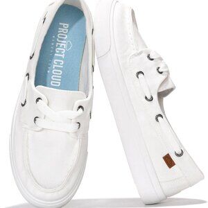 Sneakers for Women - Memory Foam Spring Shoes for Women Footwear - Slip-On Boat